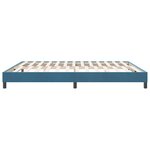 vidaXL Cadre de lit sans matelas bleu foncé 180x210 cm velours