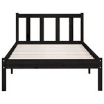 vidaXL Cadre de lit sans matelas noir bois massif