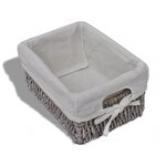 vidaXL Étagère de rangement en bois 5 paniers en tissage Marron