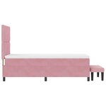 vidaXL Lit à ressorts avec tête de lit Rose 200 x 90 cm Velours