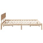 vidaXL Cadre de lit avec tête de lit Naturel 160 x 200 cm Pin massif
