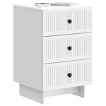 vidaXL Cabinet de chevet Blanc 43 x 41 x 66 5 cm Bois d'ingénierie