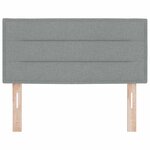 vidaXL Tête de lit Hauteur réglable Manuel Gris clair 80 cm tissu