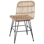 vidaXL Chaise de salle à manger 2 Pièces Naturel 41 x 55 x 85 cm