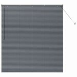 vidaXL Store Vénitien Gris foncé 175 x 155 cm 25 mm Aluminium