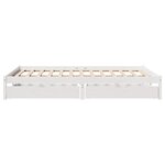 vidaXL Cadre de lit sans matelas blanc 150x200 cm bois de pin massif