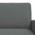 vidaXL Canapé 2 Pièces Gris foncé 182 x 80 x 82 cm tissu