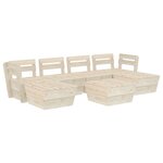 vidaXL Salon de jardin palette 7 Pièces Bois d'épicéa imprégné