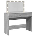 vidaXL Coiffeuse avec LED sonoma gris 100x40x120 cm