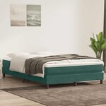vidaXL Sommier à lattes de lit et matelas vert foncé 160x210cm velours