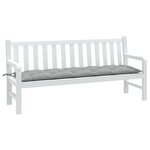 vidaXL Coussin de banc de jardin gris clair mélangé 180x50x7 cm tissu