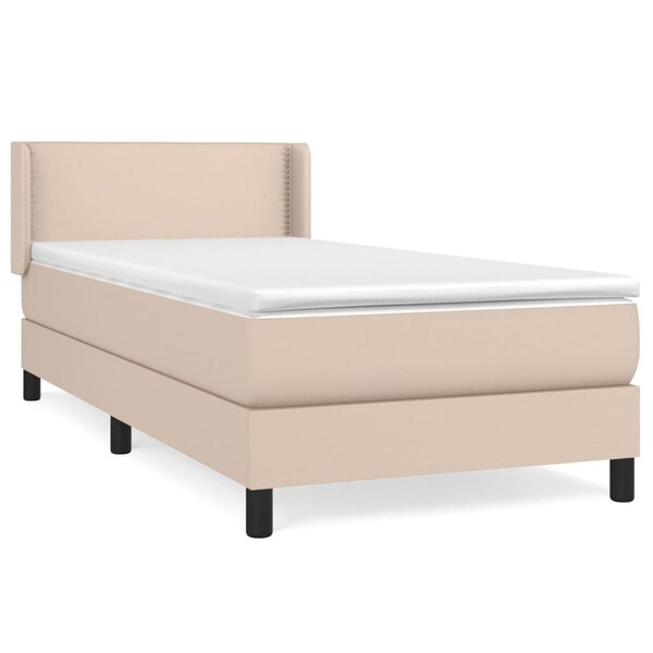 vidaXL Sommier à lattes de lit avec matelas Cappuccino 80x200 cm