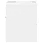 vidaXL Armoire d'évier avec lavabo intégré Blanc Aggloméré