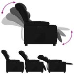 vidaXL Fauteuil inclinable électrique Noir Similicuir