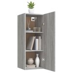 vidaXL Armoire murale Sonoma gris 34 5x34x90 cm Bois d'ingénierie