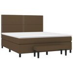 vidaXL Sommier à lattes de lit avec matelas Marron foncé 180x200 cm