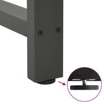 vidaXL Pieds de table basse Anthracite 2 pièces 70 x (42-43) cm Acier