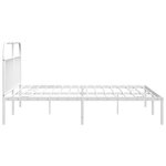 vidaXL Cadre de lit métal sans matelas et tête de lit blanc 193x203 cm