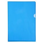 Etui Carton De 100 Pochettes Coin Pvc Lisse Haute Résistance 13/100e - A4 - Bleu - Exacompta