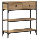 vidaXL Table Console avec tiroir chêne artisanal 72 5 x 25 x 75 cm