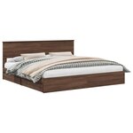 vidaXL Lit de Rangement Chêne brun 200 x 200 cm Bois d'ingénierie