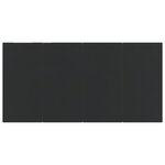 vidaXL Ensemble à manger de jardin 7 Pièces Noir Corde de coton et acier