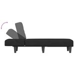 vidaXL Chaise longue noir velours