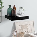 vidaXL Étagère murale flottante Noir brillant 23x23 5x3 8 cm MDF