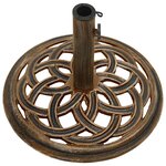 vidaXL Socle de parasol Bronze 44x44x31 cm Fonte