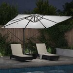 vidaXL Parasol Roma Beige 286 x 285 x 270 cm Aluminium et polyester