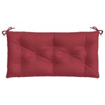 vidaXL Coussins de banc de jardin lot de 2 rouge bordeaux tissu Oxford