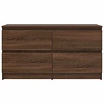 vidaXL Meuble TV chêne marron 100x35x54 cm bois d'ingénierie