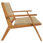 vidaXL Banc de jardin Beige 76x122x73 cm Bois massif d'acacia
