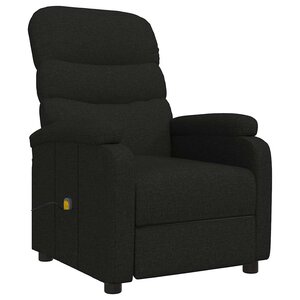 vidaXL Fauteuil de massage Noir Tissu