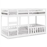 vidaXL Lit superposé Blanc 90x200 cm Bois de pin massif