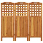 vidaXL Cloison de séparation 3 panneaux 121 5x2x115 cm Bois d'acacia