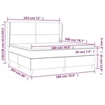 vidaXL Sommier à lattes de lit avec matelas Crème 180x200 cm Tissu