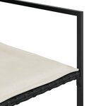 vidaXL Ensemble à manger de jardin 13 Pièces coussins noir résine tressée