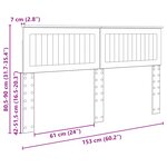 vidaXL Tête de lit Gris béton 150 cm Bois d'ingénierie