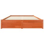 vidaXL Cadre de lit Cire marron 150 x 200 cm Bois de Pin Massif