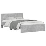 vidaXL Cadre de lit sans matelas gris béton 120x200 cm