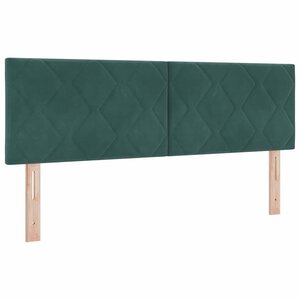 vidaXL Tête de lit LED Vert foncé 144 cm Cuir synthétique