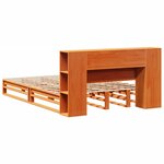 vidaXL Lit bibliothèque sans matelas cire marron 140x200cm bois massif