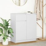 vidaXL Buffet avec tiroir blanc 71x35x84 cm bois d'ingénierie