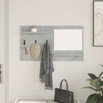vidaXL Porte-manteau mural avec étagère Gris béton 90 x 10 x 50 cm