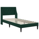 vidaXL Cadre de lit avec matelas Vert foncé 80 x 200 cm Velours