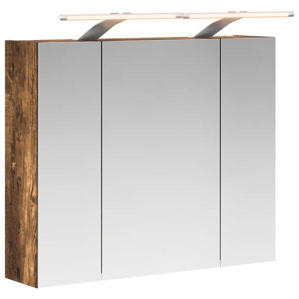 vidaXL Armoire Miroir de Salle de Bain Chêne fumé 60 x 14 5 x 50 cm