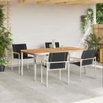 Ensemble de salle à manger de jardin 5 pièces en bois d'acacia vidaXL