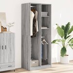 vidaXL Garde-robe sonoma gris 80x50x200 cm bois d'ingénierie