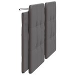 vidaXL Coussin de tête de lit Zadar gris 180 cm similicuir